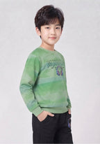 Toddler Green Graphic Sweatshirt and Black Trouser Set