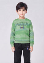 Toddler Green Graphic Sweatshirt and Black Trouser Set