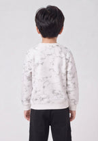 Toddler White Sweatshirt and Trousers Outfit