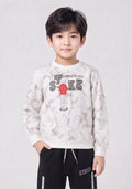 Toddler White Sweatshirt and Trousers Outfit