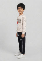 Toddler Off White Sweatshirt and Trousers Outfit Set