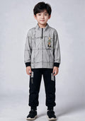 Toddler Printed Zip Top and Contrast Joggers Set