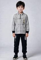 Toddler Printed Zip Top and Contrast Joggers Set