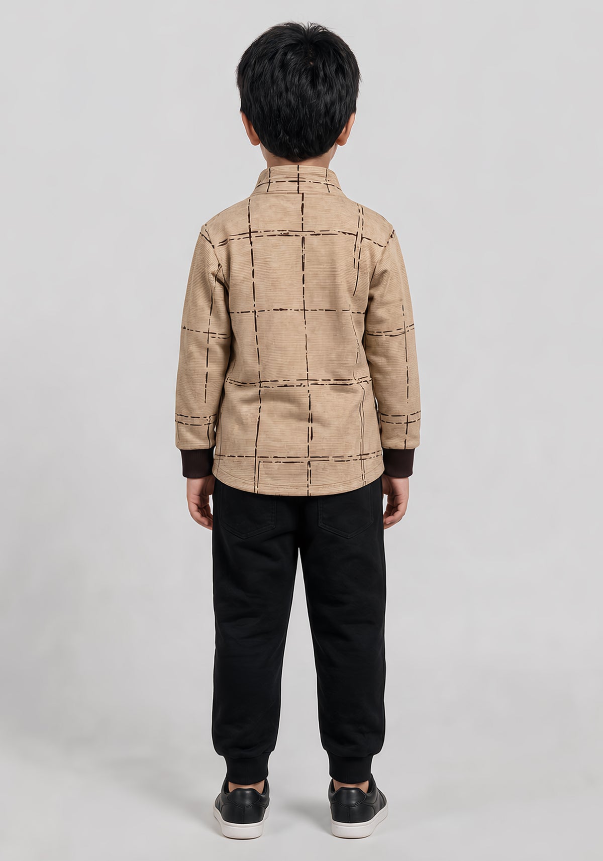 Toddler Zip-Up Shirt & Black Joggers Co-Ord Set