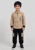 Toddler Zip-Up Shirt & Black Joggers Co-Ord Set