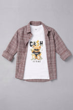 Boys Cash Graphic Inner With Button-Down Shirt