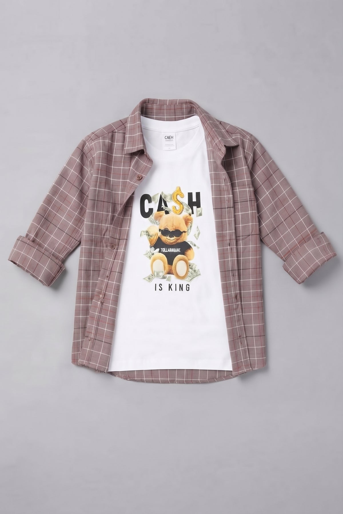 Boys Cash Graphic Inner With Button-Down Shirt