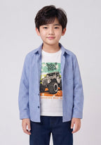 Boys Jeep Graphic Inner With Button-Down Shirt